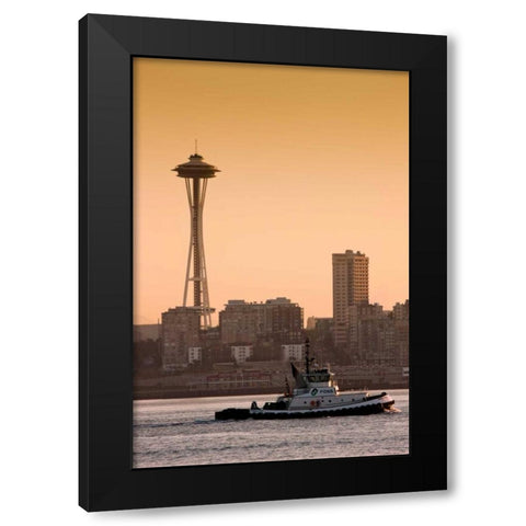 Space Needle IV Black Modern Wood Framed Art Print by Stefko, Bob