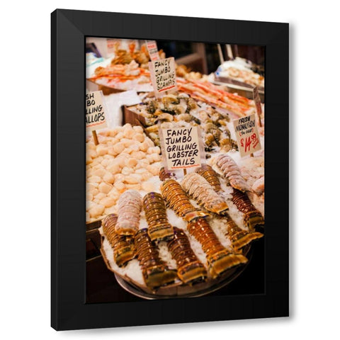 Fresh Seafood I Black Modern Wood Framed Art Print with Double Matting by Stefko, Bob
