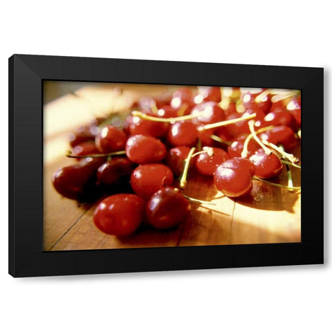 Cherries I Black Modern Wood Framed Art Print by Stefko, Bob