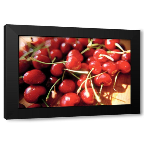 Cherries II Black Modern Wood Framed Art Print with Double Matting by Stefko, Bob