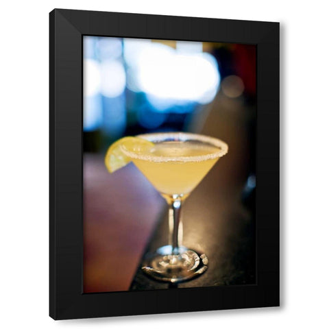 Happy Hour Margarita Black Modern Wood Framed Art Print by Stefko, Bob