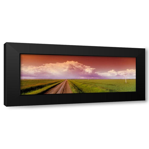 Sunset Road Black Modern Wood Framed Art Print with Double Matting by Stefko, Bob