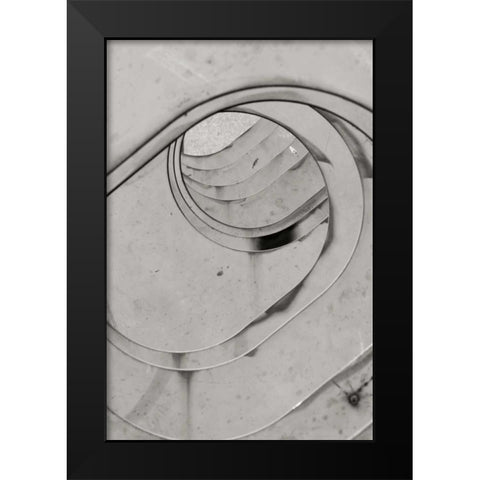 Oval Fractals II Black Modern Wood Framed Art Print by Styber, Dana