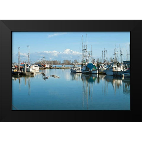Steveston Scenic II Black Modern Wood Framed Art Print by Styber, Dana