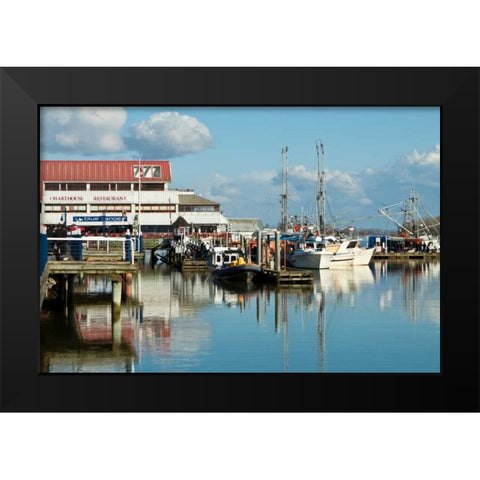 Steveston Scenic V Black Modern Wood Framed Art Print by Styber, Dana