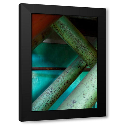 Crosshatch Black Modern Wood Framed Art Print by Styber, Dana