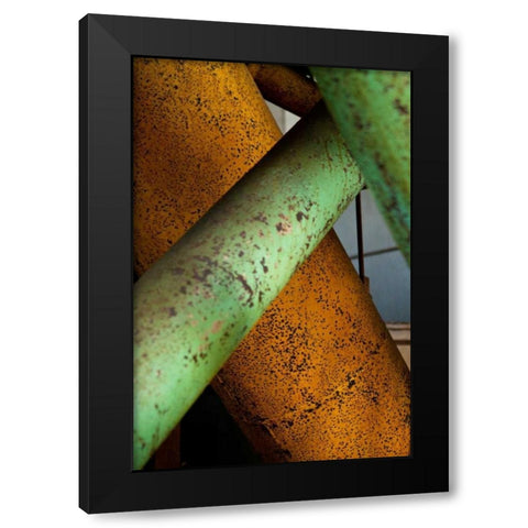 Crossover Black Modern Wood Framed Art Print with Double Matting by Styber, Dana