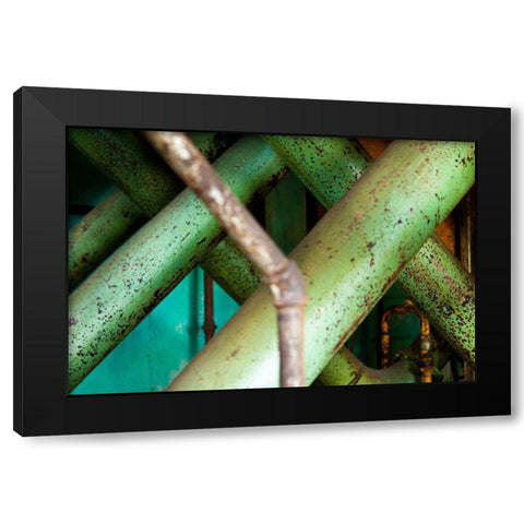 Central Junction Black Modern Wood Framed Art Print with Double Matting by Styber, Dana