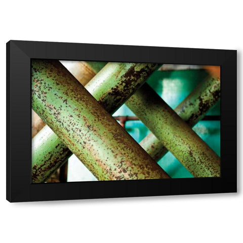 Cross Section Black Modern Wood Framed Art Print with Double Matting by Styber, Dana