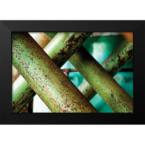 Cross Section Black Modern Wood Framed Art Print by Styber, Dana