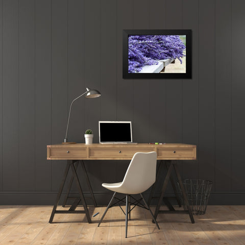 Lavender Harvest I Black Modern Wood Framed Art Print by Styber, Dana