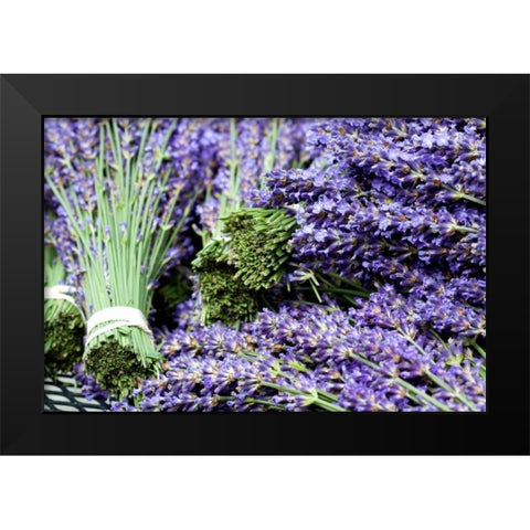 Lavender Bunches I Black Modern Wood Framed Art Print by Styber, Dana