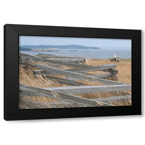 Lighthouse Path Black Modern Wood Framed Art Print with Double Matting by Styber, Dana
