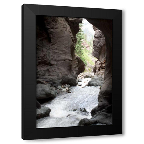 Box Canyon II Black Modern Wood Framed Art Print with Double Matting by Styber, Dana