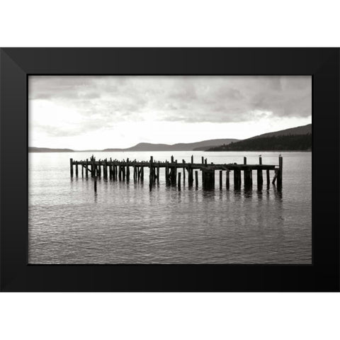 Lonely Dock Black Modern Wood Framed Art Print by Styber, Dana