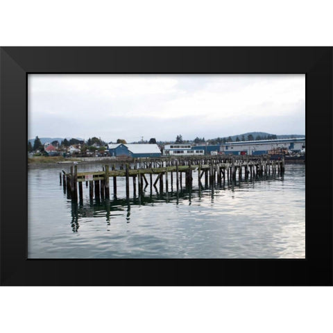 Unsafe Dock Black Modern Wood Framed Art Print by Styber, Dana
