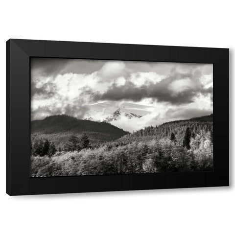 Mount Baker Exposed Black Modern Wood Framed Art Print with Double Matting by Styber, Dana
