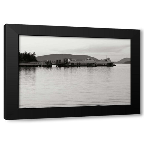 San Juan Ferry Dock II Black Modern Wood Framed Art Print by Styber, Dana
