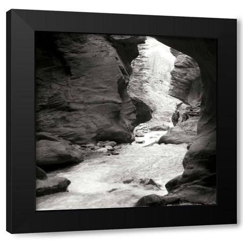 Box Canyon IV Black Modern Wood Framed Art Print with Double Matting by Styber, Dana