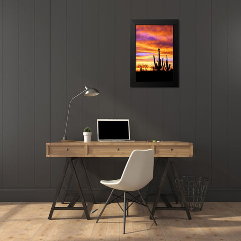 Sky a Fire II Black Modern Wood Framed Art Print by Taylor, Douglas