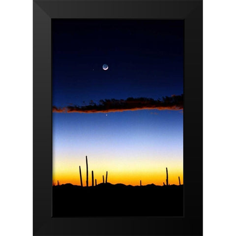 Moonrise Black Modern Wood Framed Art Print by Taylor, Douglas