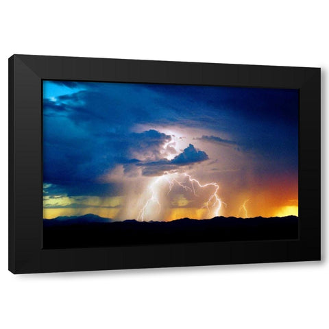 Evening Storm Black Modern Wood Framed Art Print by Taylor, Douglas