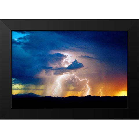 Evening Storm Black Modern Wood Framed Art Print by Taylor, Douglas
