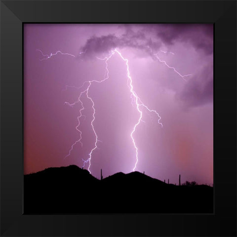 Summer Lightning I Black Modern Wood Framed Art Print by Taylor, Douglas