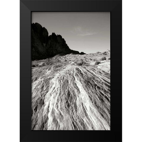 Fiery Sandstone BW Black Modern Wood Framed Art Print by Taylor, Douglas