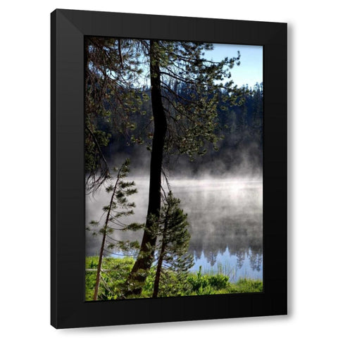 Summit Lake Black Modern Wood Framed Art Print with Double Matting by Taylor, Douglas