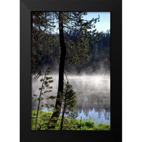 Summit Lake Black Modern Wood Framed Art Print by Taylor, Douglas