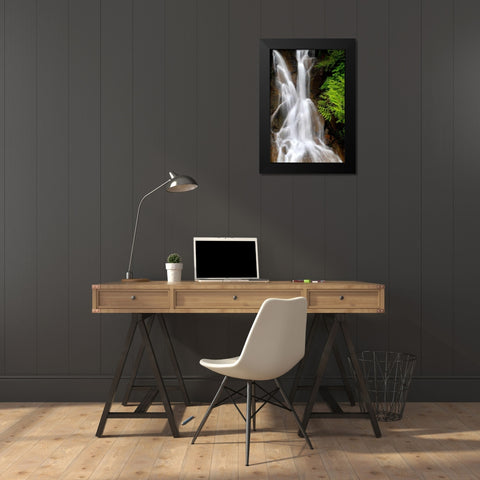 Falling Water I Black Modern Wood Framed Art Print by Taylor, Douglas
