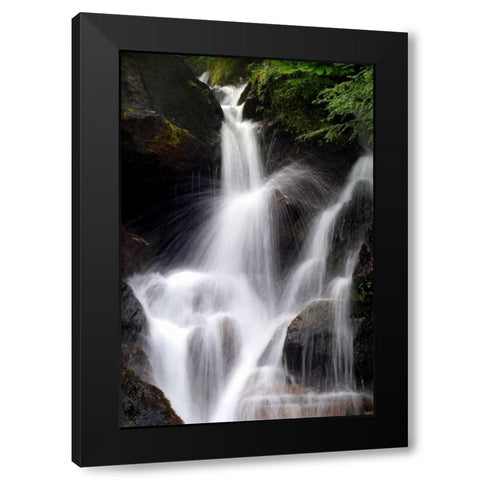 Falling Water II Black Modern Wood Framed Art Print by Taylor, Douglas