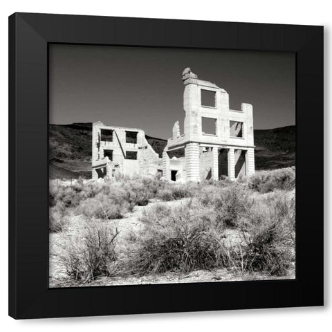 Rhyolite Ruin II BW Black Modern Wood Framed Art Print by Taylor, Douglas