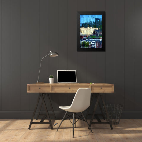 City Reflections Black Modern Wood Framed Art Print by Taylor, Douglas