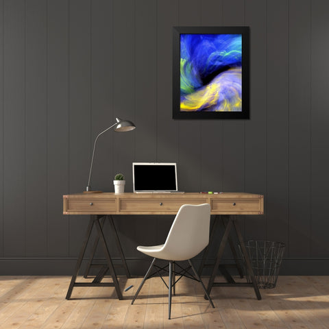 Black Opal Black Modern Wood Framed Art Print by Taylor, Douglas