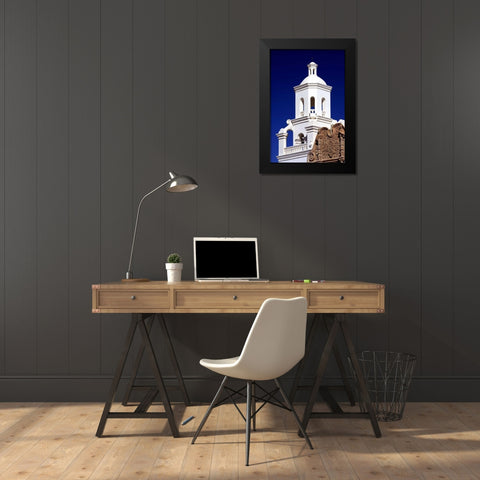 West Bell Tower Black Modern Wood Framed Art Print by Taylor, Douglas