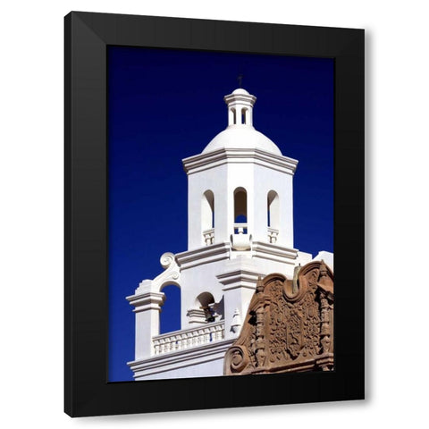 West Bell Tower Black Modern Wood Framed Art Print with Double Matting by Taylor, Douglas