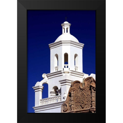 West Bell Tower Black Modern Wood Framed Art Print by Taylor, Douglas