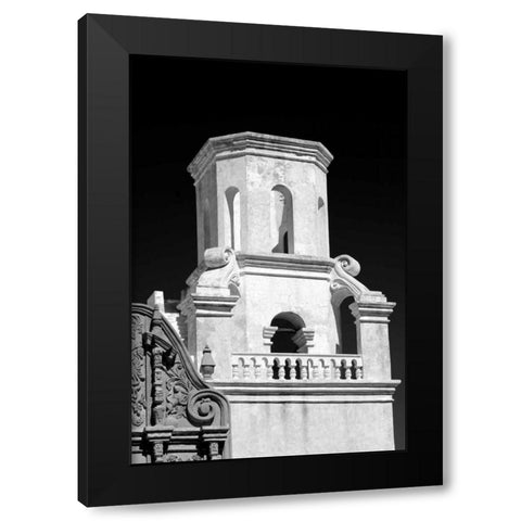 Unfinished Bell Tower BW Black Modern Wood Framed Art Print with Double Matting by Taylor, Douglas