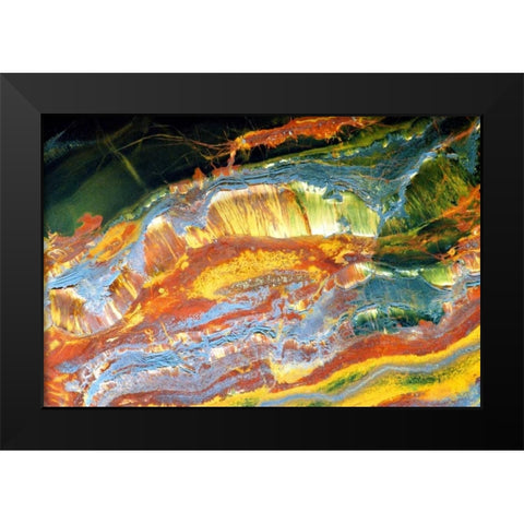 Outback Abstract Black Modern Wood Framed Art Print by Taylor, Douglas