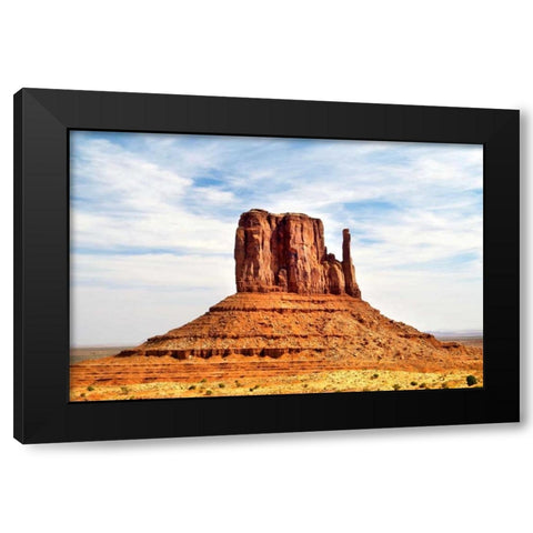 West Mitten Black Modern Wood Framed Art Print with Double Matting by Taylor, Douglas