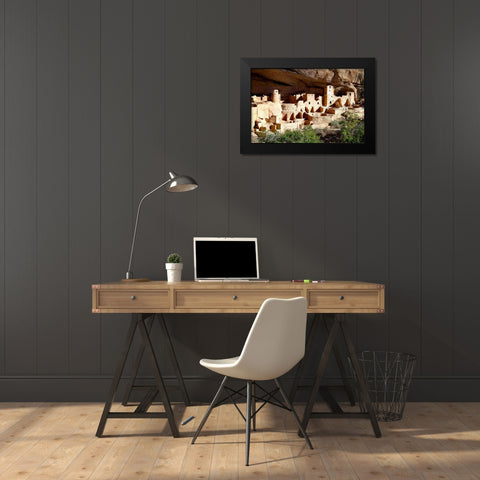 Cliff Palace Pueblo Black Modern Wood Framed Art Print by Taylor, Douglas