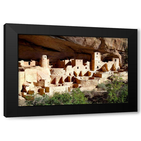 Cliff Palace Pueblo Black Modern Wood Framed Art Print with Double Matting by Taylor, Douglas