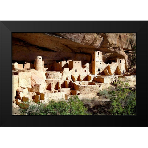 Cliff Palace Pueblo Black Modern Wood Framed Art Print by Taylor, Douglas