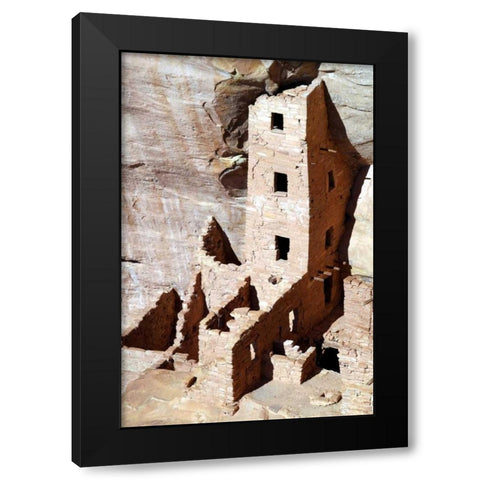 Square Tower House Black Modern Wood Framed Art Print by Taylor, Douglas