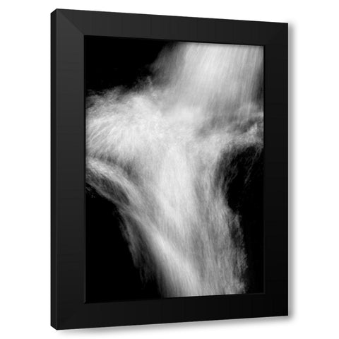 Falling Water III BW Black Modern Wood Framed Art Print with Double Matting by Taylor, Douglas