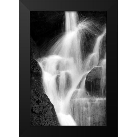 Falling Water IV BW Black Modern Wood Framed Art Print by Taylor, Douglas