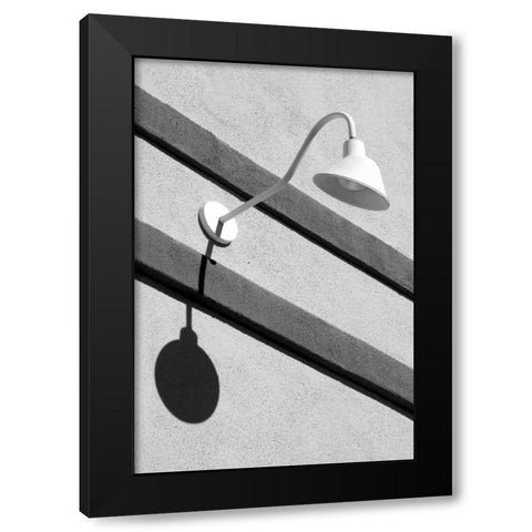 Lampshade BW Black Modern Wood Framed Art Print by Taylor, Douglas