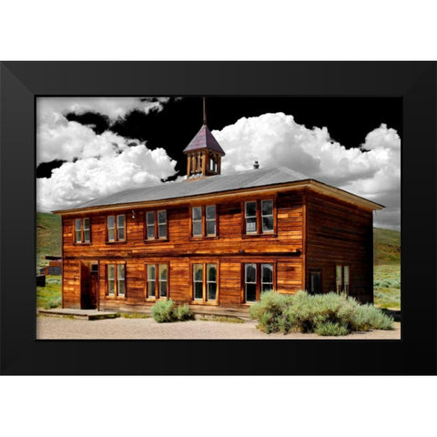 Abandoned Schoolhouse Black Modern Wood Framed Art Print by Taylor, Douglas